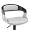 Armen Living Benson Adjustable Gray Faux Leather and Black Wood Bar Stool with Black Base LCBNBABLBLGR - alternate 10